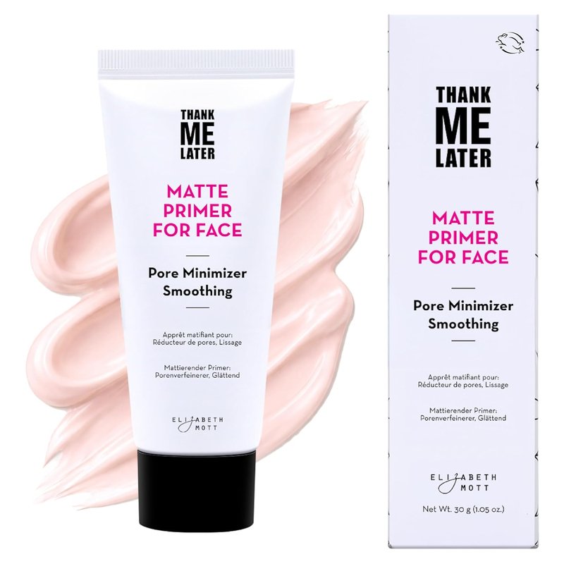 Elizabeth Mott Thank Me Later Face Primer - Mattifying Makeup Base for Smooth, Poreless Skin - Lightweight, Long-Lasting, 30g