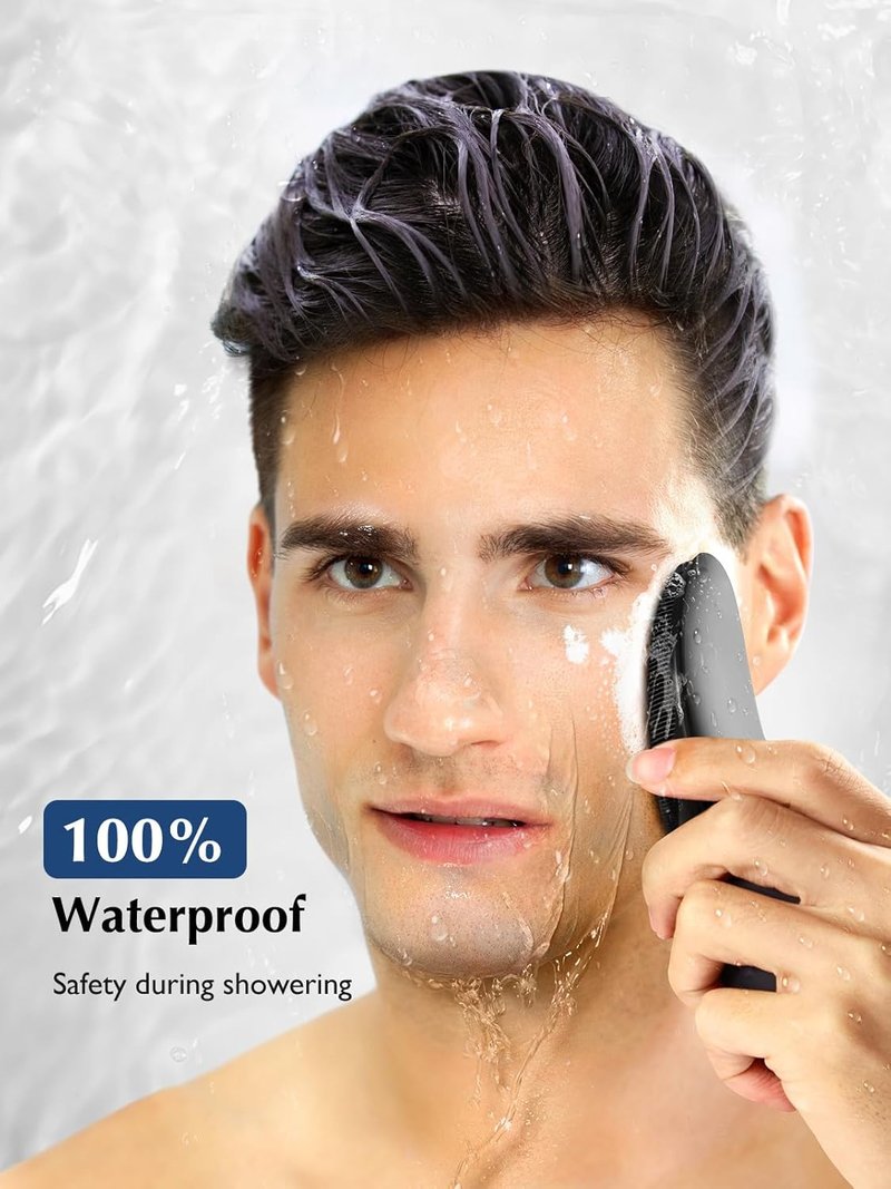 COSLUS Silicone Face Scrubber - Waterproof Rechargeable Facial Cleansing Brush | 4 Modes for Exfoliating & Massaging