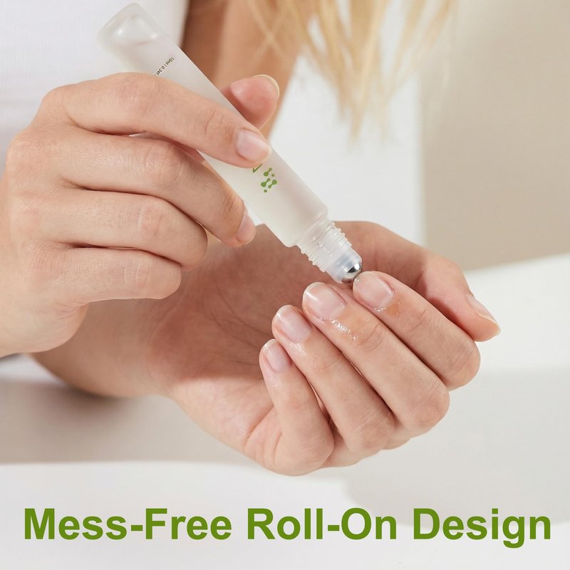 NOVAL Roll on Cuticle Oils with Tea Tree Oil, Easy Rollerball Application, Fresh Mint Scent, Nail Moisture, Natural Ingredients, 0.34 fl.oz