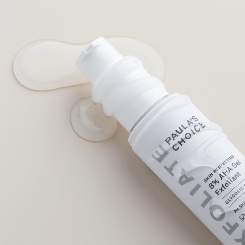 Paula's Choice SKIN PERFECTING 8% AHA Exfoliant, Gel Exfoliant with Glycolic Acid Chamomile & Green Tea, Leave On Gentle Face Exfoliator for All Skin Types, Fragrance- Free, 3.3oz