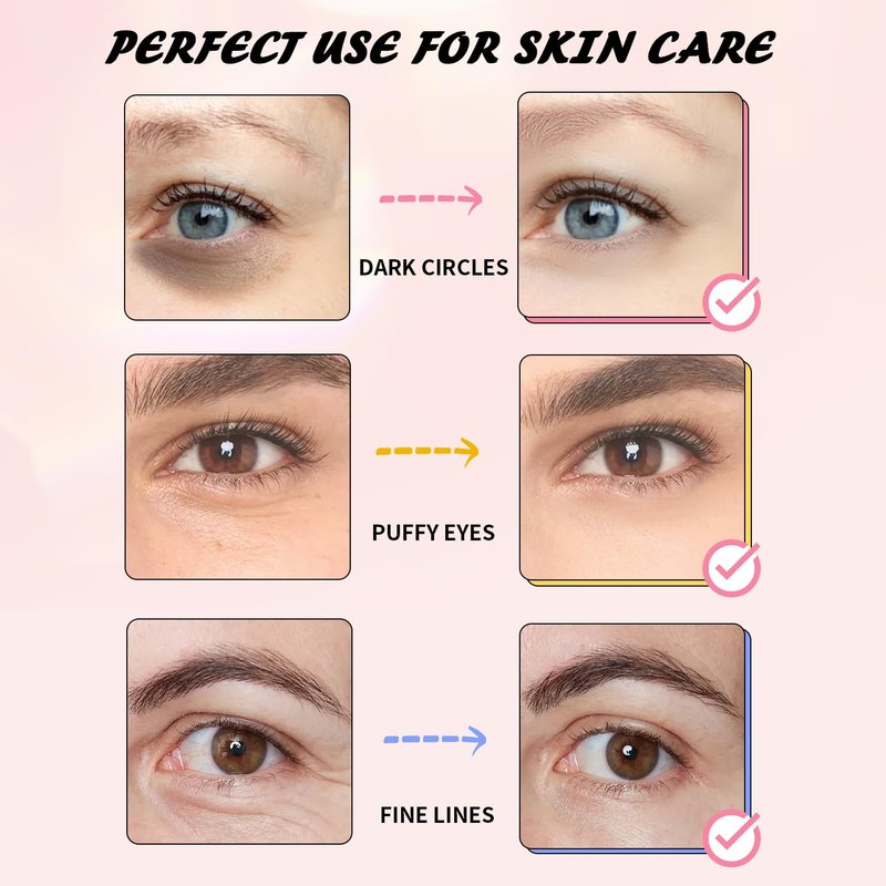 Onespring Eye Masks (8 Pairs) - 24K Gold, Caffeine and Retinol Under Eye Patches, Gel Pads for Wrinkles, Puffiness & Dark Circles, Bachelorette Party Favors, Self Care, Birthday Gifts for Women