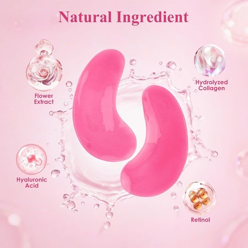 Under Eye Patches (30 Pairs), 24K Gold Under Eye Mask for Puffy Eyes, Dark Circles,Bags and Wrinkles with Collagen,Relieves Pressure and Reduces Wrinkles,Revitalises and Refreshes Your Skin