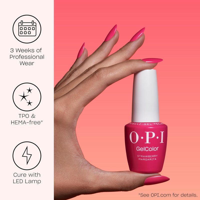 OPI GelColor Alpine Snow | Opaque Soft White Crème LED Cure Gel Nail Polish | Salon-Quality Shine, Long-Lasting Wear | Vegan & HEMA Free | 0.5 Fl Oz