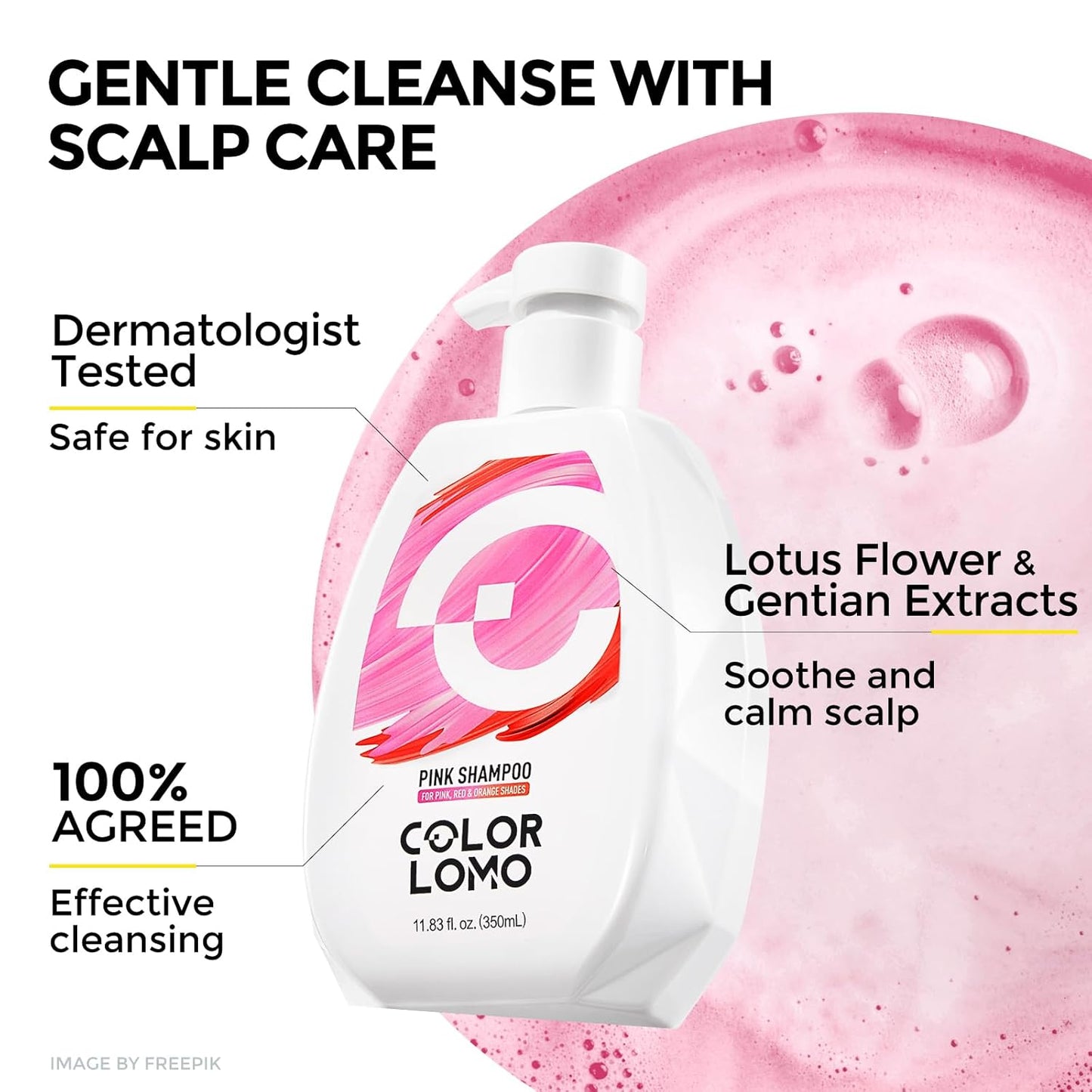Ultra Color Safe Shampoo - Prevent Fading & Enhance Shine | Vegan Formula for Pink Color Treated Hair