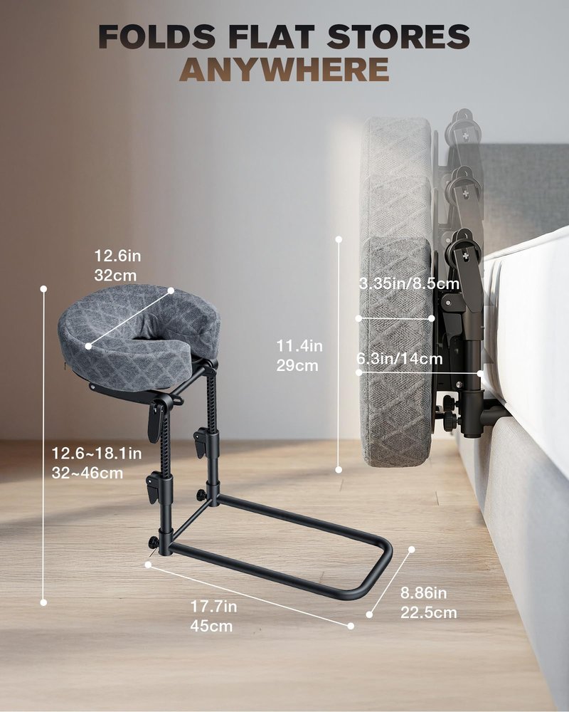 Aucoza Massage Headrest for Bed, Massage Face Cradle at Home, Adjustable 18" Height Massage Head Holder for Sleeping Mattress, Comfortable Face Down Pillow After Eye Surgery