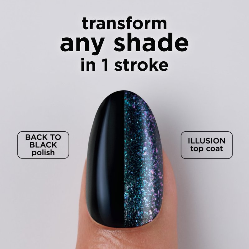 Sally Hansen Insta-Dri Nail Polish Top Coat | Quick Dry, Long Lasting, Streak-Free Shine, Sheer | Flash | Shimmery Blue Nail Polish