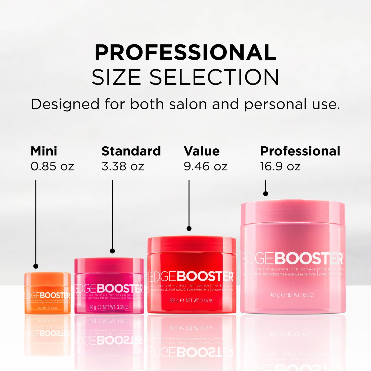 Style Factor Edge Booster Extra Strength & Moisture Rich Pomade | Strong Hold Edge Control Gel for Thick & Coarse Hair | High Shine, Non-Greasy Styling | Citrine, 3.38 oz