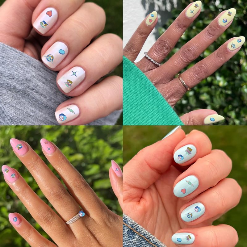 Olive & June Nail Art Stickers | Star Wars: The Mandalorian & Grogu | Easy-to-Use Nail Designs | Nail Art Made Easy | Hand-Screened, No-Fade Ink | Accent, Mix & Match, or Cover Chipped Polish | Grogu