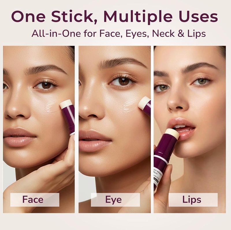 Skiennix Eye Care Set - Calcium Multi Balm Stick & 30 Pairs Under Eye Patches | Nourishing Moisturizing Formula