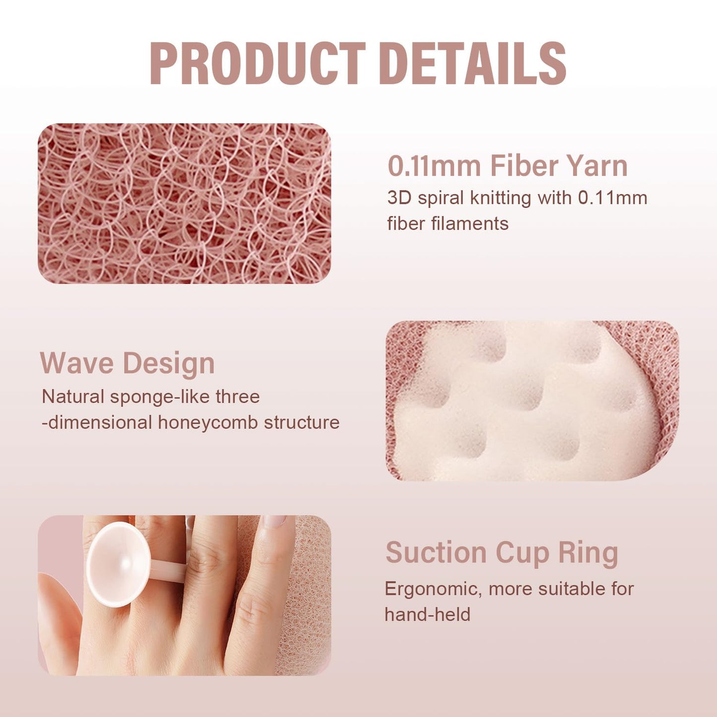 Super Soft Sunflower Suction Cup Bath Ball, 2026 New 2 in 1 Sunflower Bath Ball, Exfoliating Bath Sponge Cleaning Brush, Sponge Mesh Pouf Shower Ball for Women Men Teen (2Pcs-Blue+Pink)