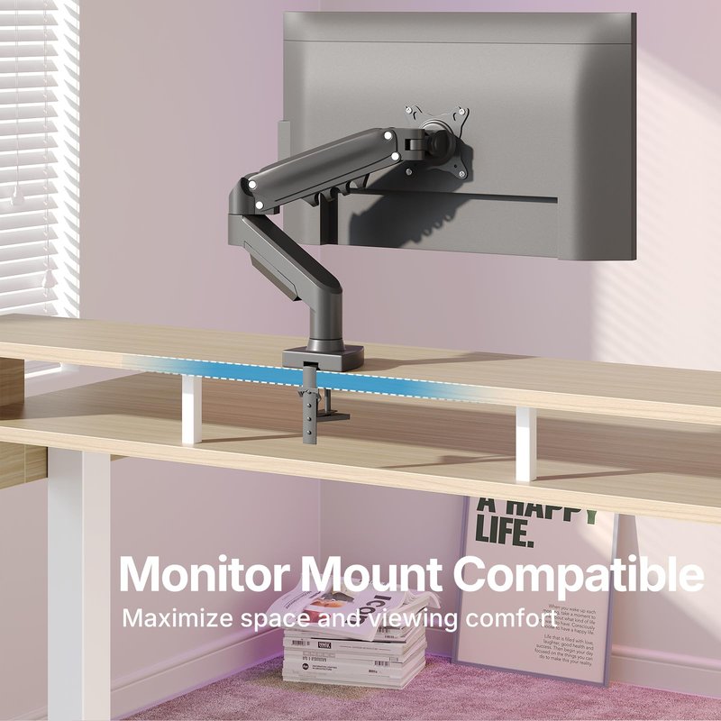 HUANUO 63″ x 26″ Electric Standing Desk with 2 Drawers &24.4″ Large Keyboard Tray, C-Clamp Mount Compatible, Adjustable Computer Desk for Office, Sit Stand Up Desk with 4 Height Presets, Light Walnut