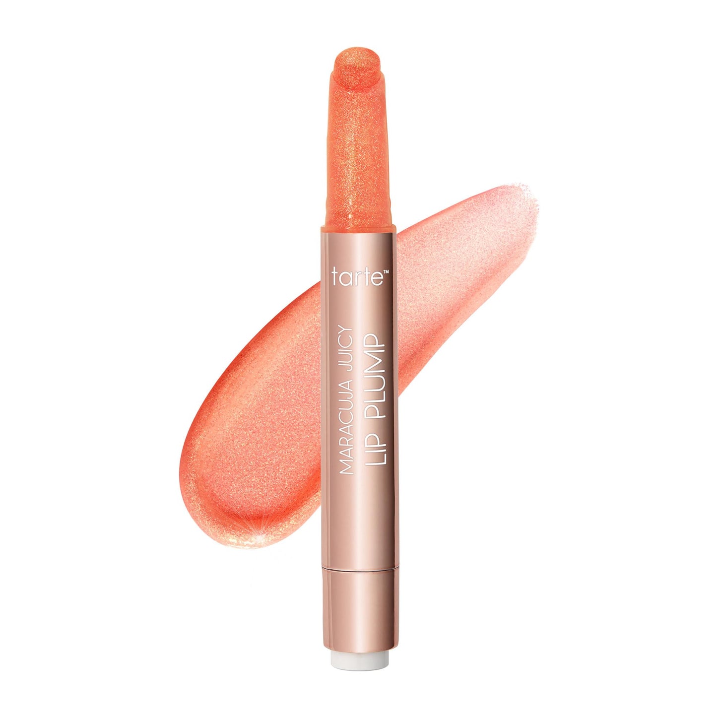 tarte maracuja juicy shimmer glass lip plump – Hydrating & Volumizing Lip Gloss Balm with Hyaluronic Acid & Vitamin E, Plumps & Moisturizes, Vegan & Cruelty-Free, full size, coral