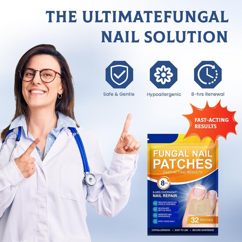 Skiennix Fungal Nail Patches - Extra Strength Toenail Fungus Treatment for Men & Women | 32 Pcs