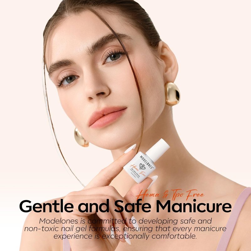 modelones Jelly Gel Nail Polish Set,Cat Eye Gel Polish Nude Brown White Jelly Neutral Skin Tone Hema Free 6 Colors Wedding Gel Polish Set Sheer Transparent Effect DIY French Nail Art Gifts for Women
