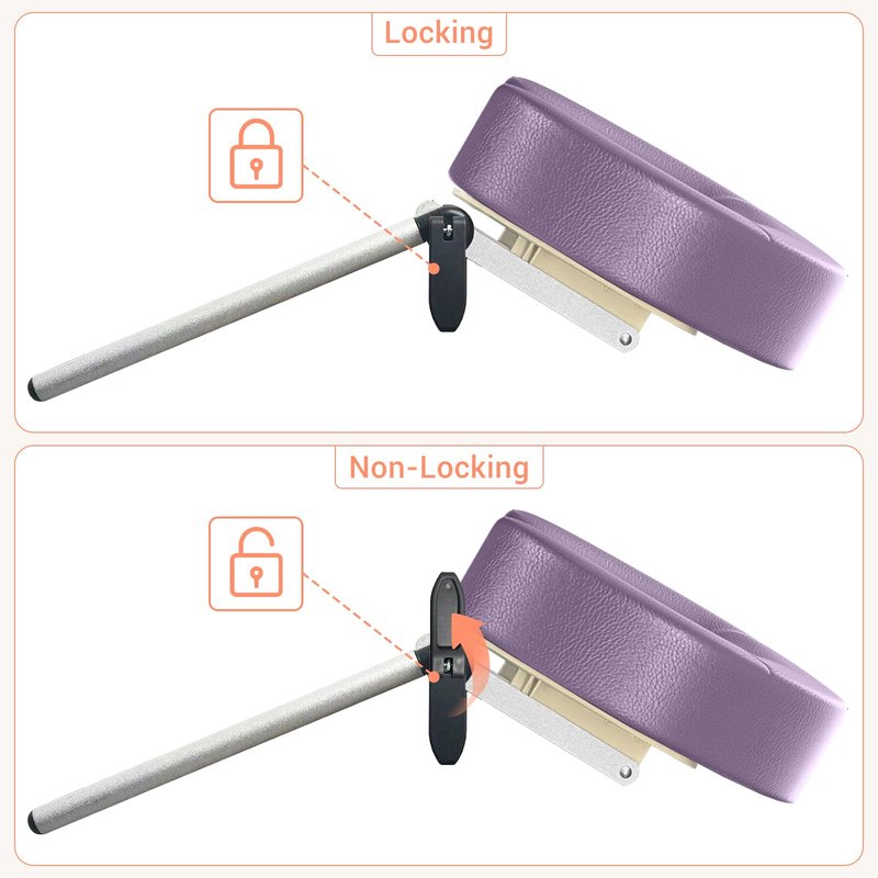 DeerDean Linens Head Rest for mattresses ranging from 5.5-17.7 inches, Bed Massage Head Holder, Universal Face Cradle Cushion for Massage Tables and Salon (Purple)