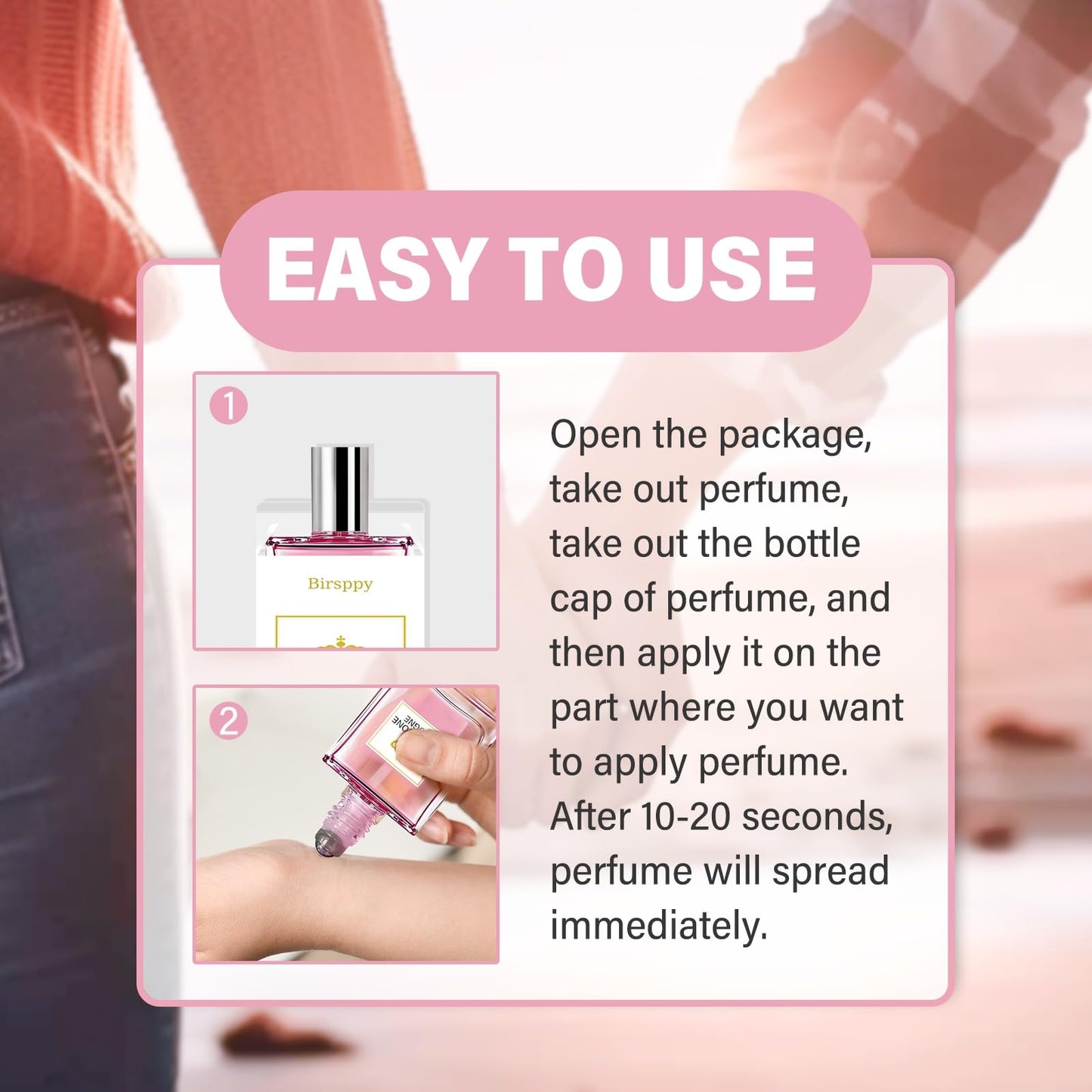 WKCWKC Pheromone Perfume for Woman, Elegant Floral Perfumes for Women, Long Lasting Womens Perfume with Enhanced Purity for Mood Support & Charisma, Romantic Date Night & Daily Social Scent, 20ml