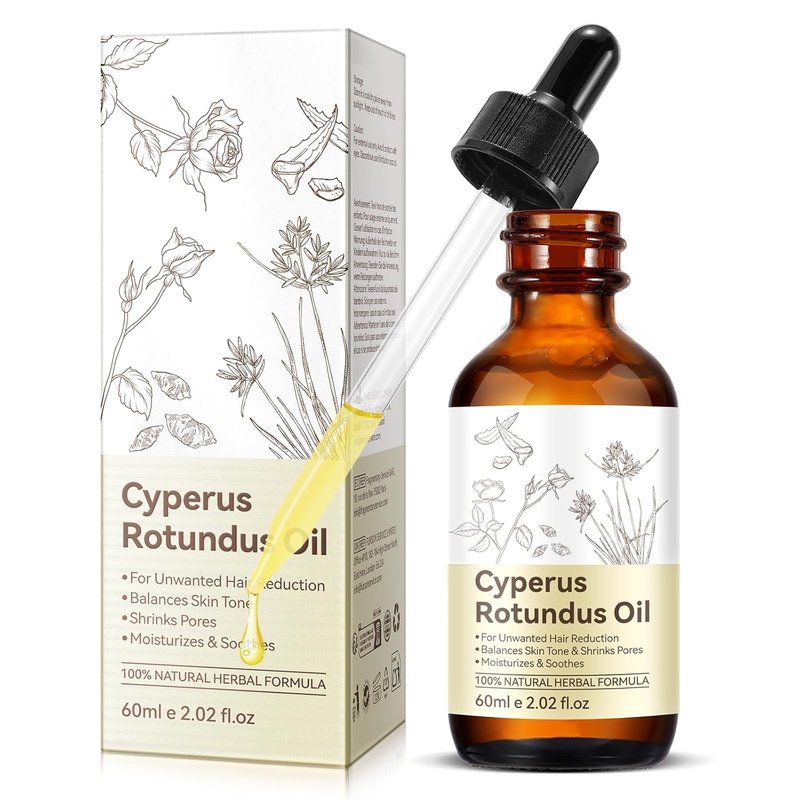 Cyperus Rotundus Oil - Natural Hair Removal Oil | Gentle & Effective for All Skin Types - 2 fl. oz.