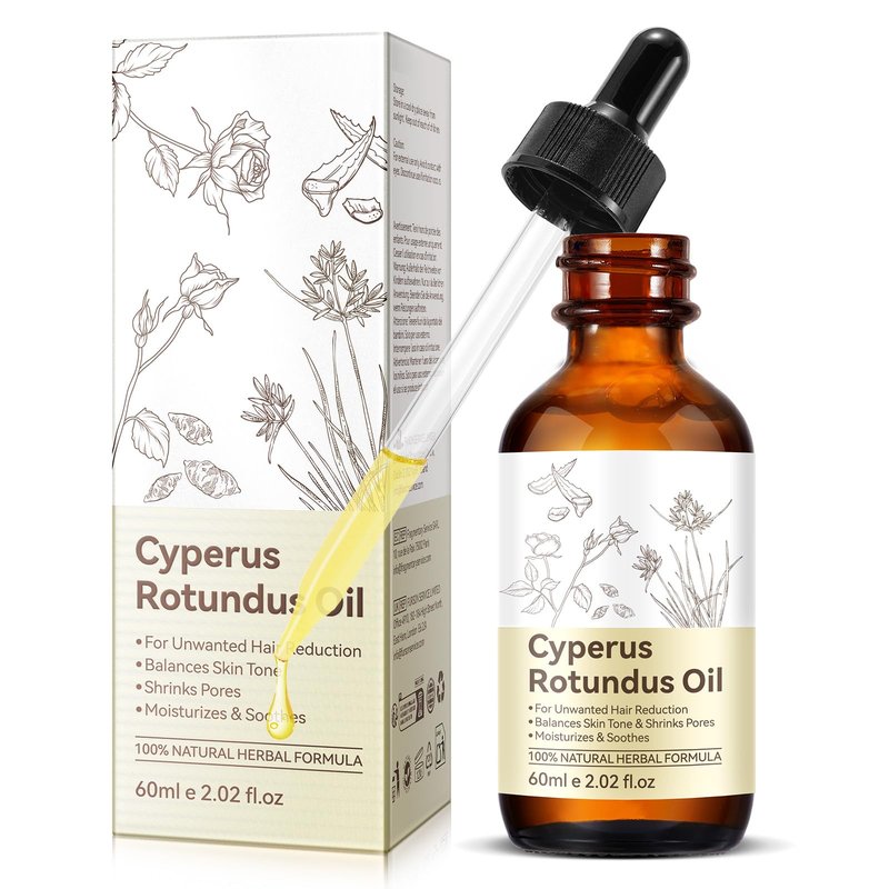 Cyperus Rotundus Oil for Hair Removal 100% Pure Natural Reduces Body Hair Growth Cyperus Rotundus Oil, Moisturizes & Soothes The Skin, Hair Removal Oil Suitable for All Skin Types