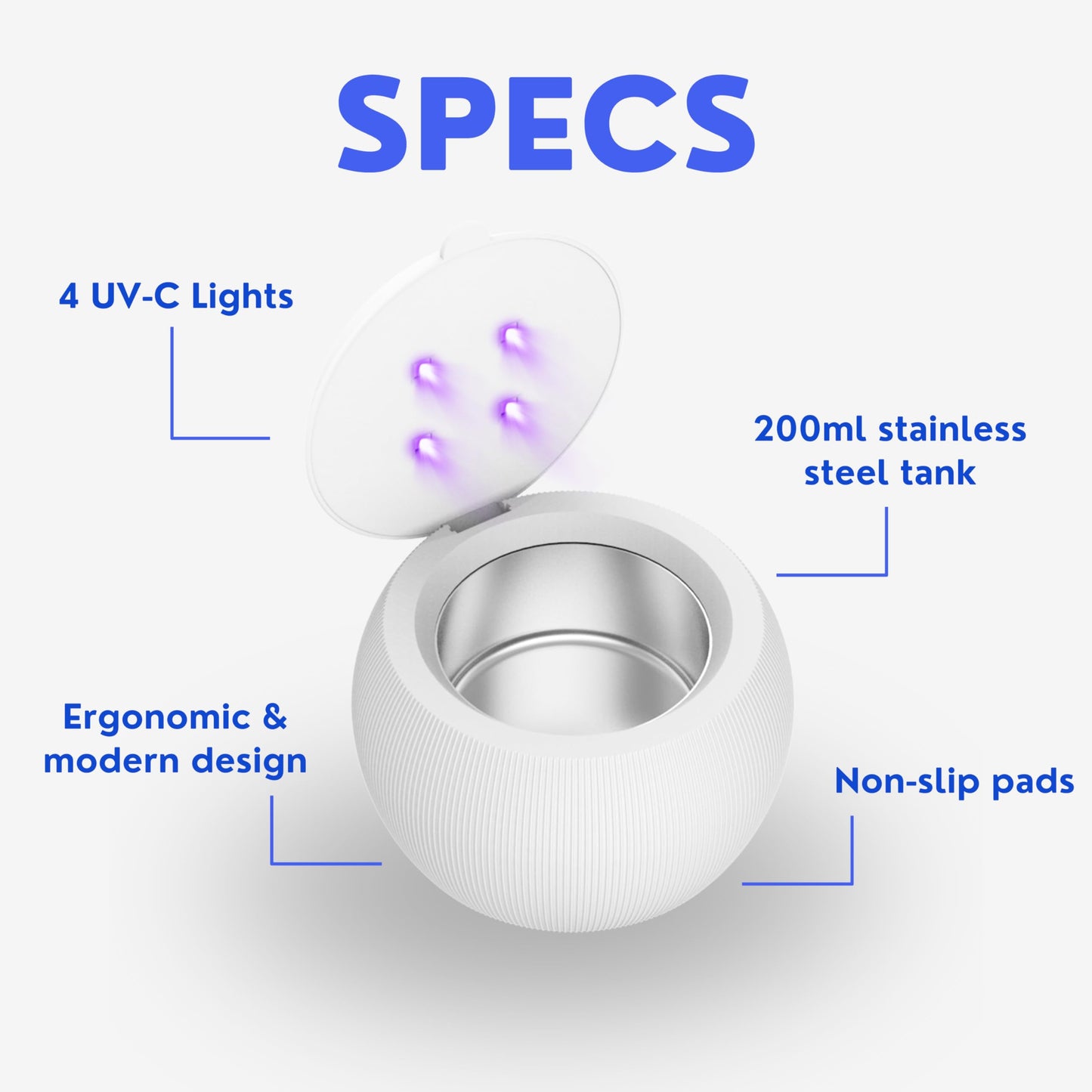 Hello Bright - Ultrasonic Retainer Cleaner, UV Cleaner for Invisalign, Night Guard, Mouth Guard, Jewelry - Retainer Cleaning Machine
