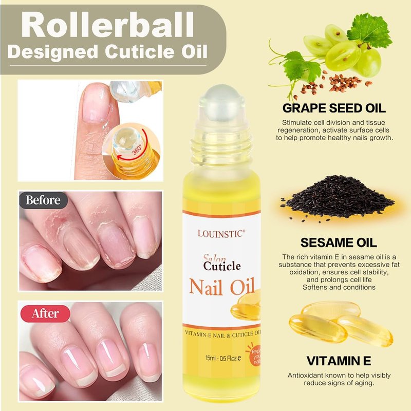 2PCs Gel Nail Polish Remover - 30ML,Fast & Easy, with Roller Cuticle Oil, No Need to Wrap and Soak, Remove Gel Polish in 2-5 Minutes at Home, No Damage to Nails, with Cuticle Pusher Tool,Nail File