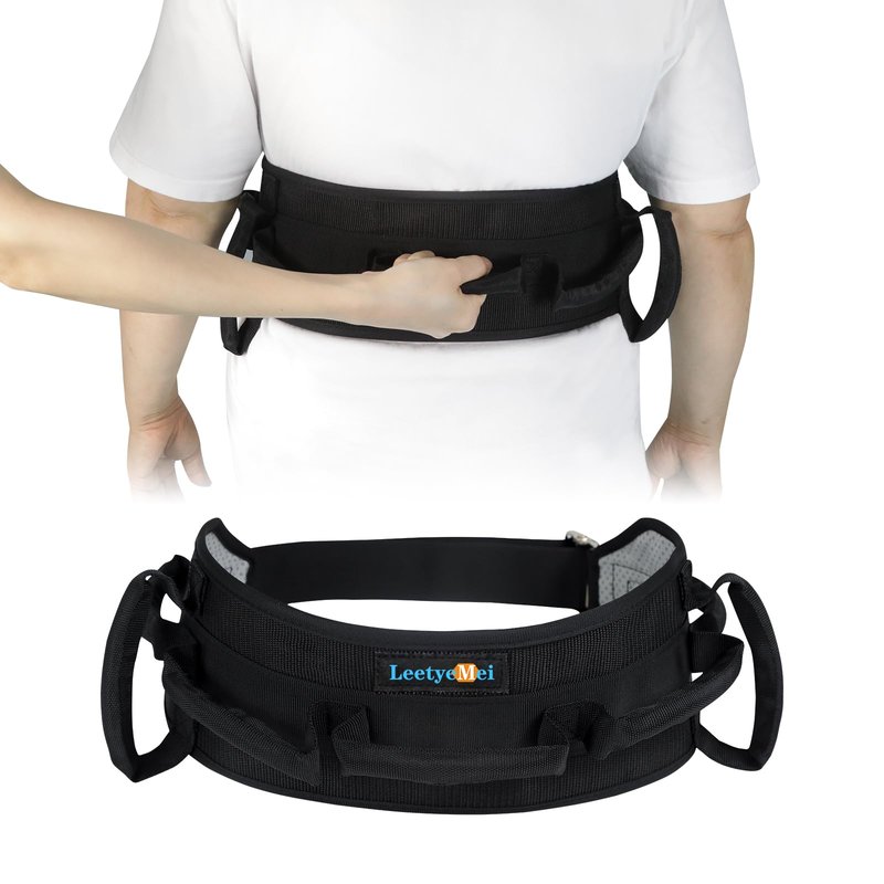 Gait Belts for Seniors, Transfer Belt with Handles, Gate Belts Medical for Elderly, Walking Belt for Lifting Elderly & Patient Physical Therapy - Metal Buckle Anti-Slip Gait Belt for Medical Nursing