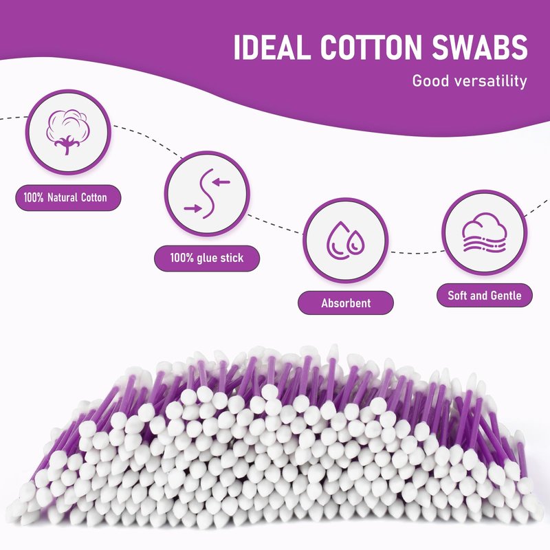 760pcs CGR Precision Cotton Swabs packed in Acrylic swab canister with Pointed and Flattened Tip, Cosmetic Makeup Applicator(160pcs in canister, 2x300pcs in bags) (760)