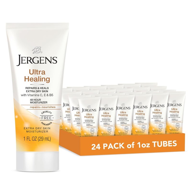 Jergens Ultra Healing Moisturizer - Travel Size Body & Hand Lotion, 1 Oz (Pack of 24)