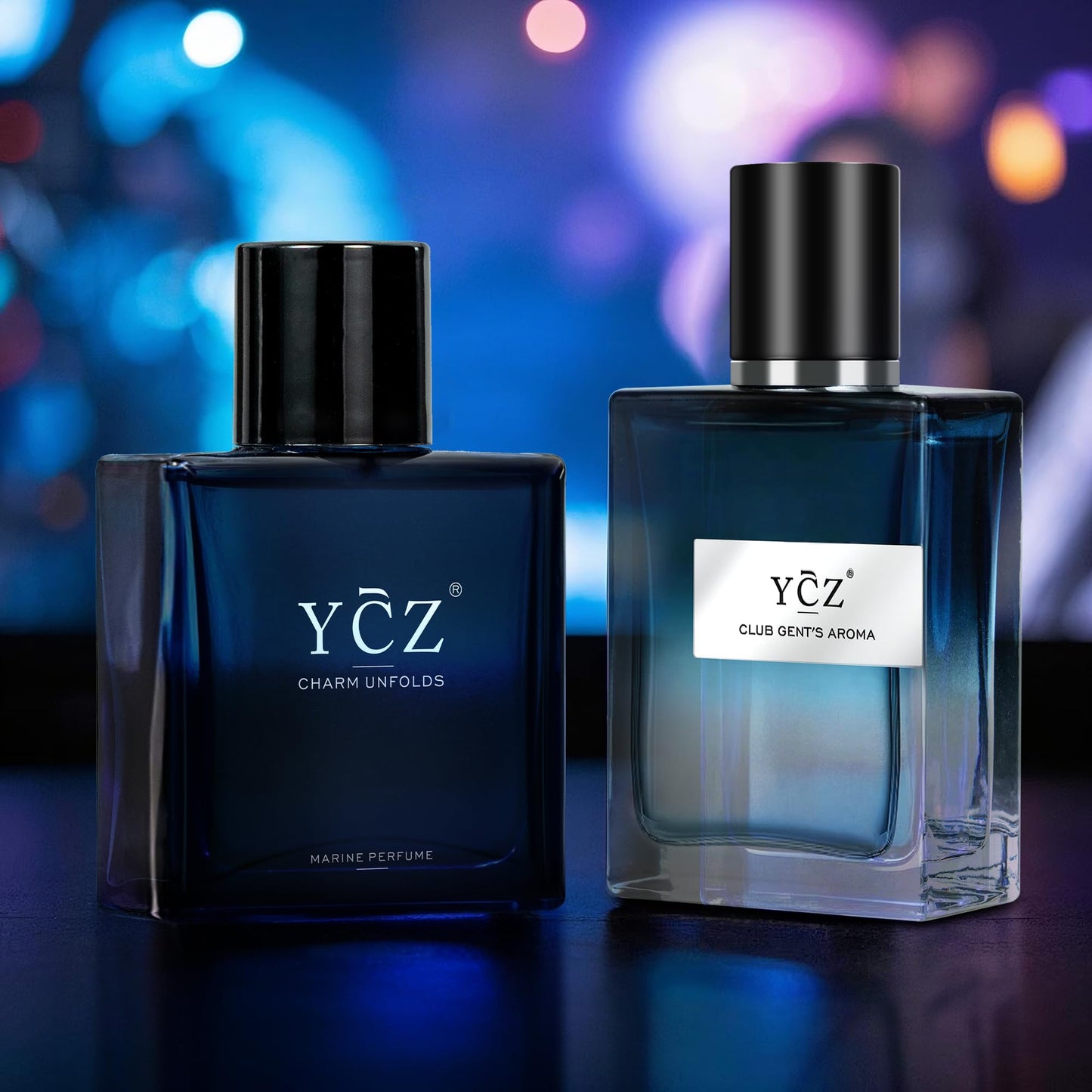 Ycz Eau de Parfum Ocean Club Perfume Set, 1.7oz Bottle Premium Men's Paefum, Long Lasting Woody Citrus Scent, is Perfect for Holiday Gifts, Dates, Everyday Life, and Parties, Christmas Gifts Ideal