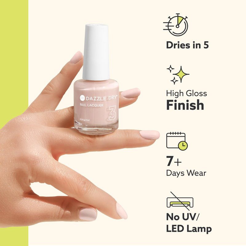 Dazzle Dry Top Coat - Step 4 - A Quick Dry Top Coat Nail Polish - A Gel Nail Polish Alternative for Long-Lasting, Non-Toxic Manicures (0.5 fl oz)