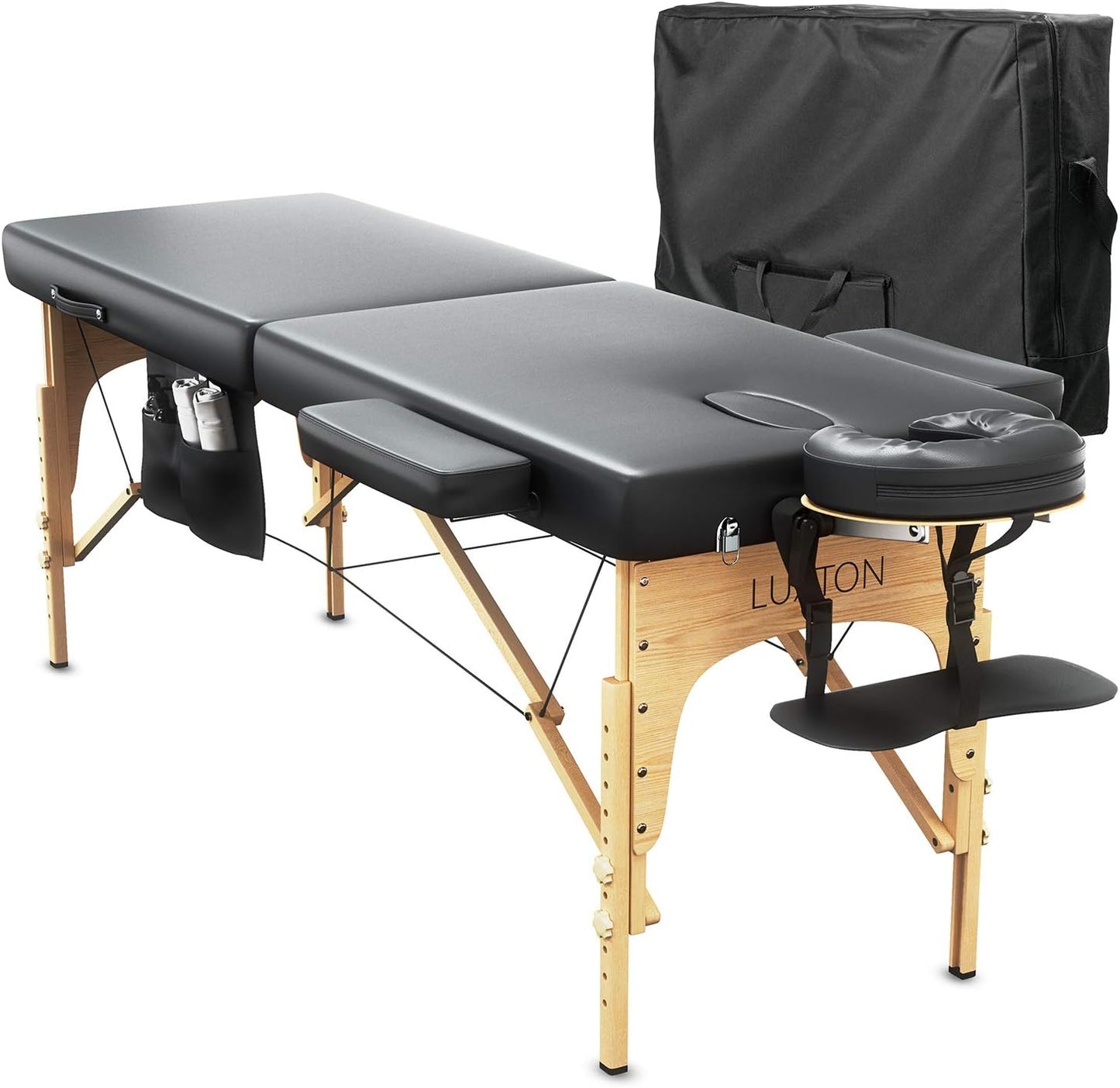 Skiennix Premium Foam Massage Table - Portable & Foldable, Height Adjustable, 72" Long, 27" Wide with Accessories & Carrying Case