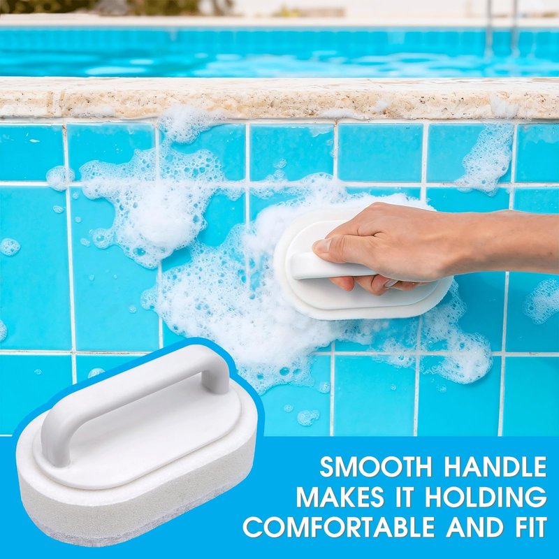 TidyMister Thickened Handheld Scrub Pad for Hot Tubs, Spas & Pools, Non-Scratch Replaceable Scouring Pads for Tile Cleaning, 2 Pack