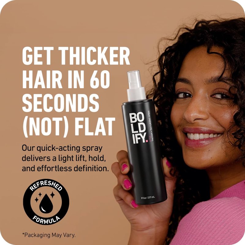 Boldify Hair Thickening Spray - Volume Booster - Stylist-Recommended Texture Spray for Hair Women & Men - 8oz