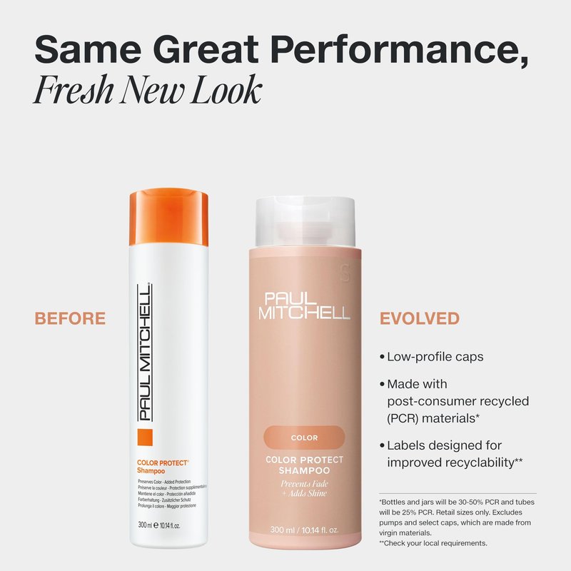 Paul Mitchell Color Protect Shampoo, Prevents Fade + Adds Shine, For Color-Treated Hair, 3.4 fl. oz