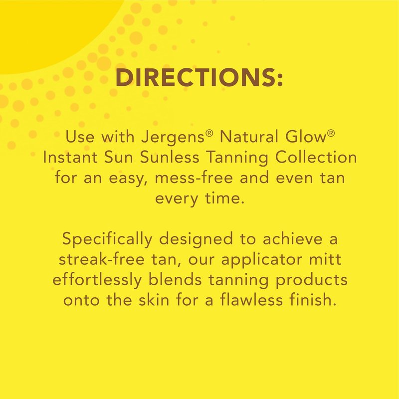Jergens Natural Glow Body Applicator Mitt, Flawless, Streak-free Tanning Blender Glove, Reusable Tanning Mitt Protects Hands