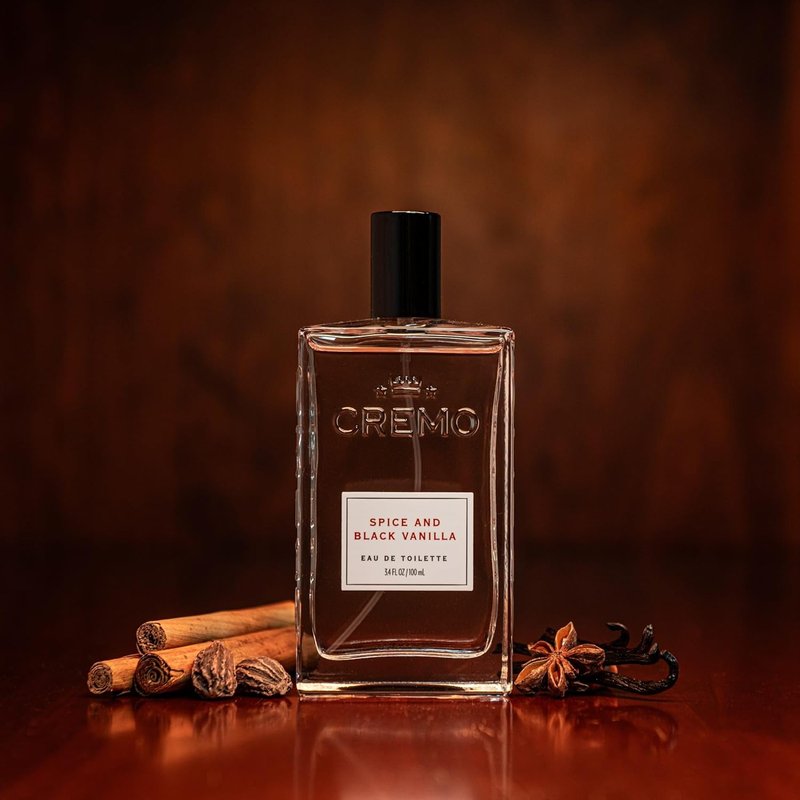 Cremo Cologne For Men - Spice & Black Vanilla Fragrance Spray | Vibrant Spices & Dark Woods, 3.4 Fl Oz