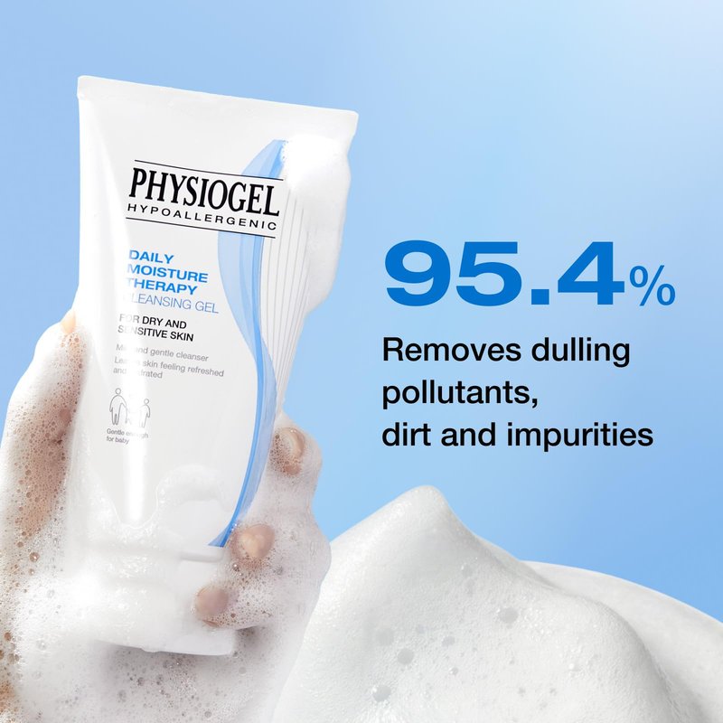PHYSIOGEL Daily Moisture Therapy Cleansing Gel, Hydrating Face Wash and Pore Cleansing, with Ceramide & Glycerin, Suitable for Sensitive Skin, 5.07 fl. oz.