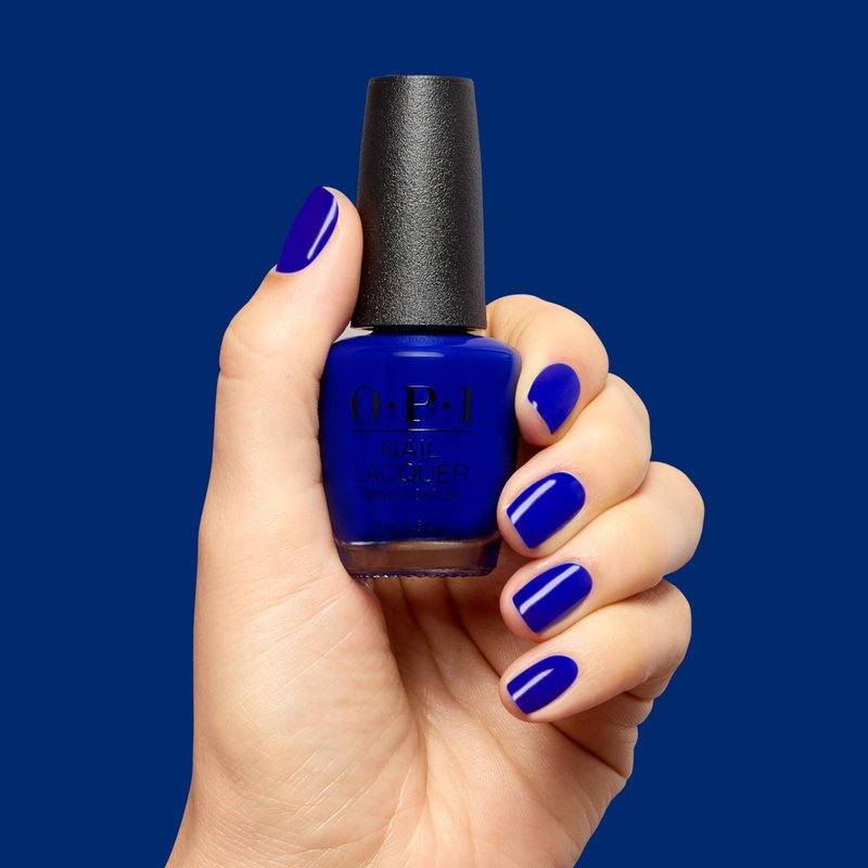 OPI Nail Lacquer Catch a Wave of Happiness | Semi-Sheer Bright Navy-Blue Crème Chip Resistant Nail Polish | Trip to the Brite Side | Summer 2026 Collection