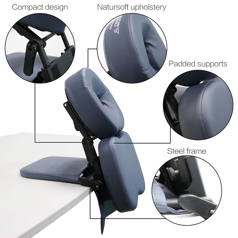 Master Massage Face Cradle Kit - Adjustable Foldable Head Rest Pillow for Eye Surgery Recovery | Black