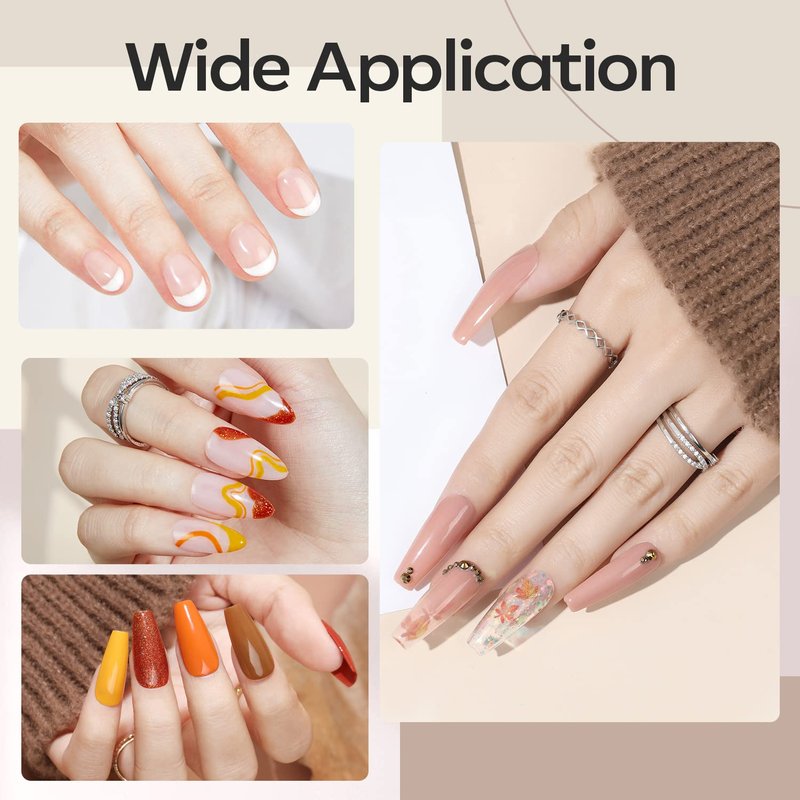 Builder Nail Gel - 7-in-One Clear Rubber Base Gel Polish for Strong Extensions | DIY Home Salon Use