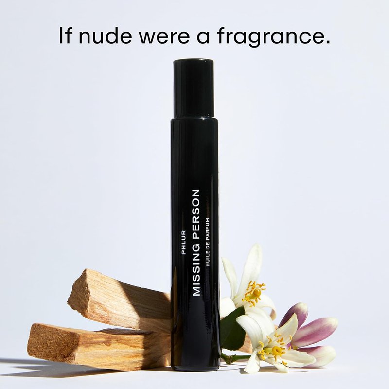 PHLUR Missing Person Fragrance Oil - Floral Skin Musk Perfume with Bergamot & Sandalwood | Travel Size 9.5mL