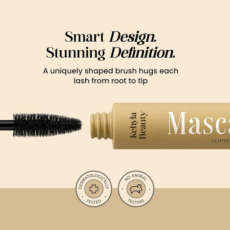Kehyla Beauty™ Mascara - Lengthening & Volumizing Formula for Mature Women | Smudge-Proof, Water-Resistant, Long-Lasting in Black & Brown