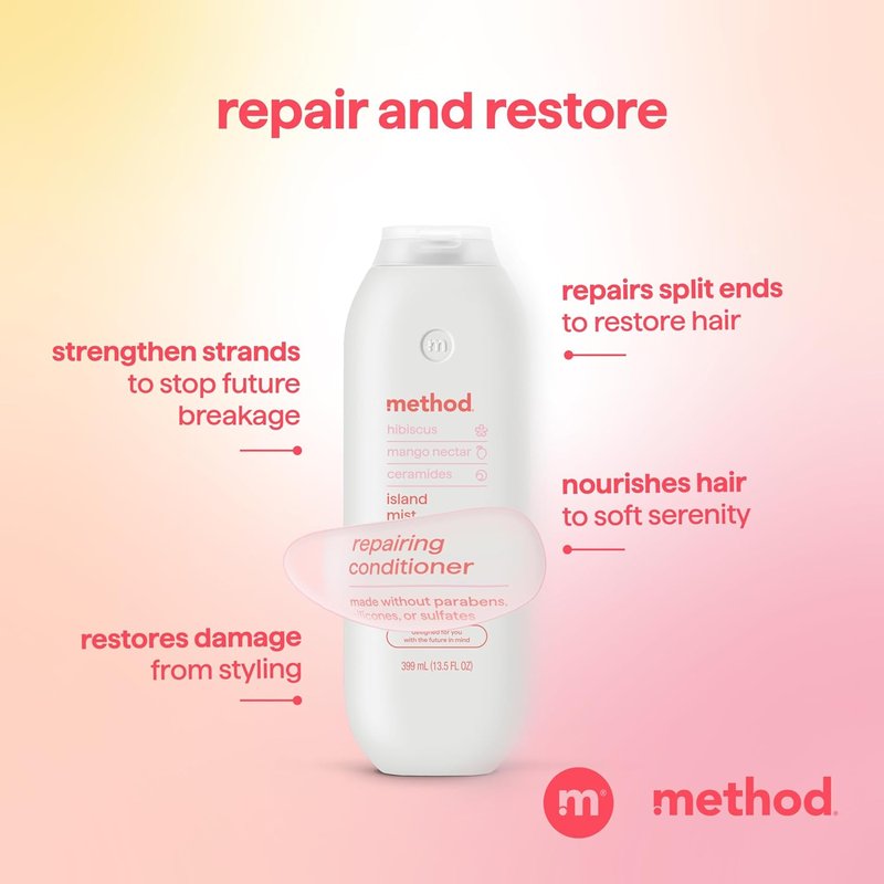 Method Repairing Conditioner - Nourishes & Restores Damaged Hair - Paraben & Sulfate Free | 13.5 oz