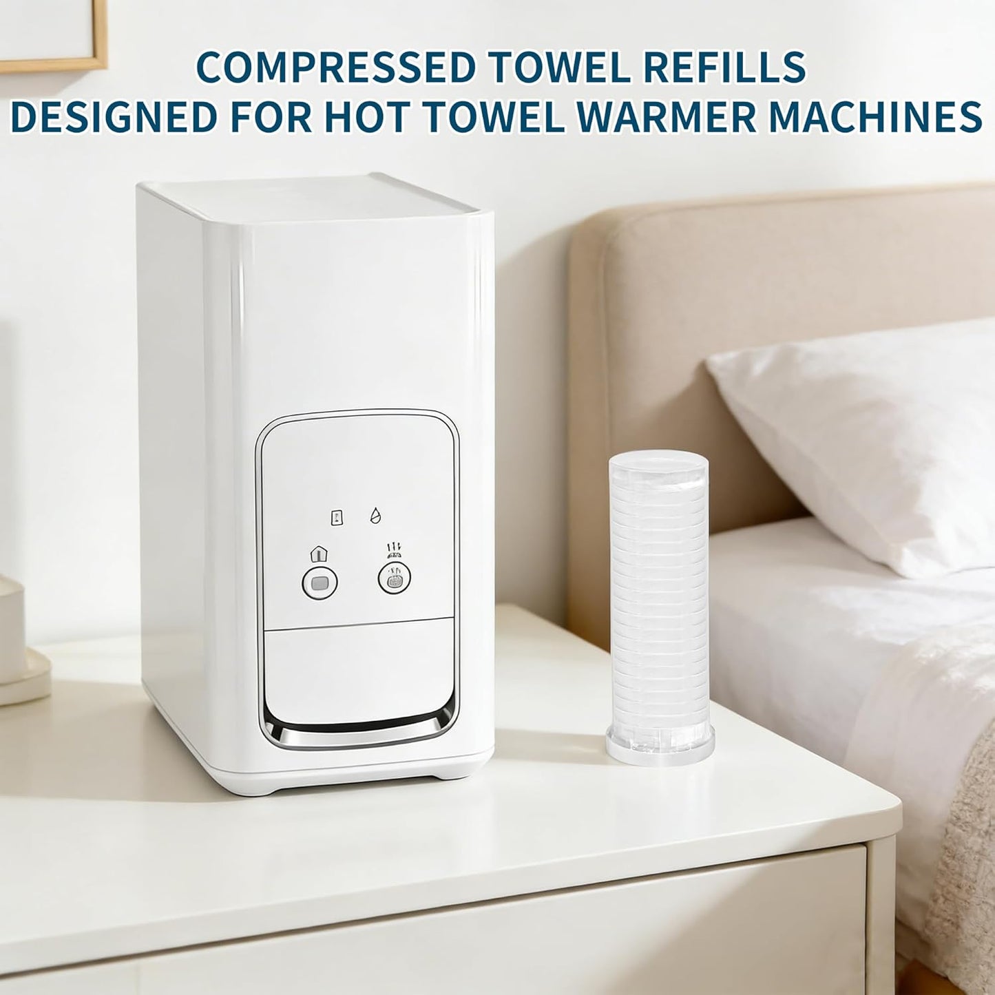 Thousand Sunny Towels Refill - 120 Pcs Portable Compressed Disposable Face Towels for Hot Towel Warmer