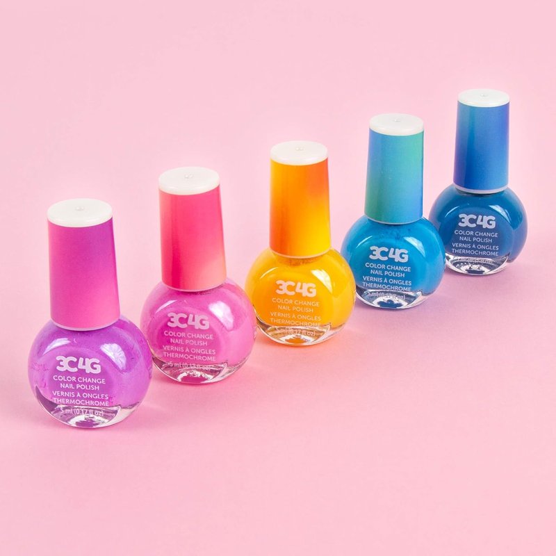 3C4G Make It Real Color Changing Nail Polish Set - 5 Non-Toxic Magical Shades for Fun DIY Manicures