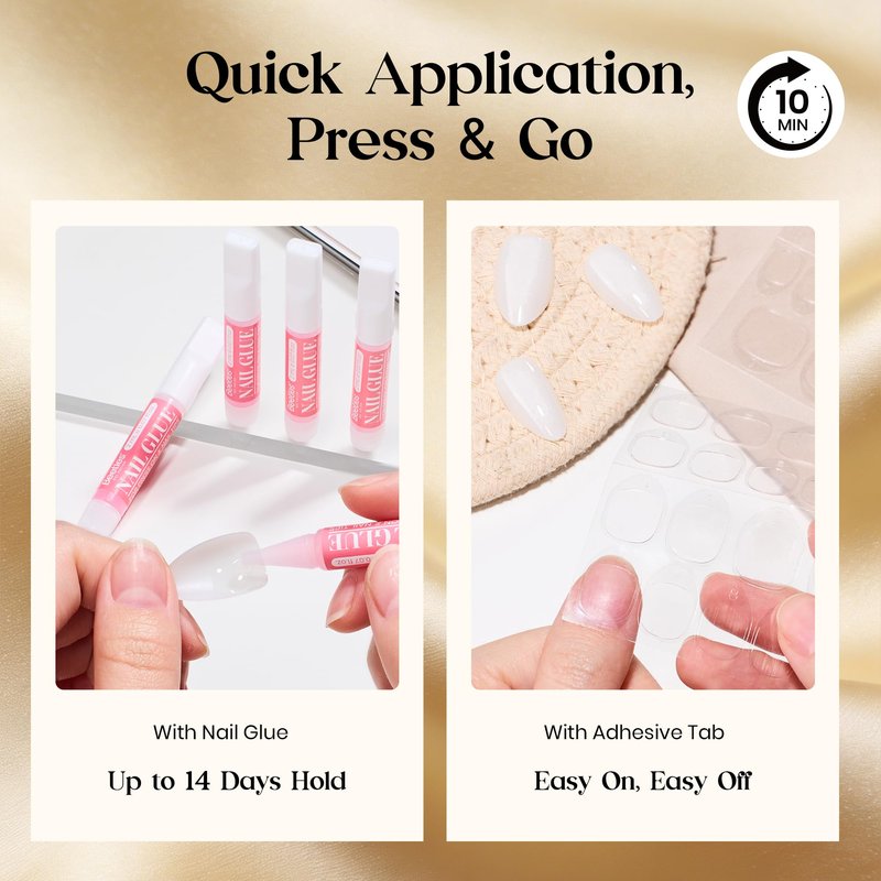 Beetles Cat Eye Press On Nails - Glossy Short Almond Press On Nails Motion Glow Kit Soft Nail Gel With Nail Glue, 32pcs 16 Sizes, Girls Stick On Nails, Salon-Ready Gift for Women Luster Glow