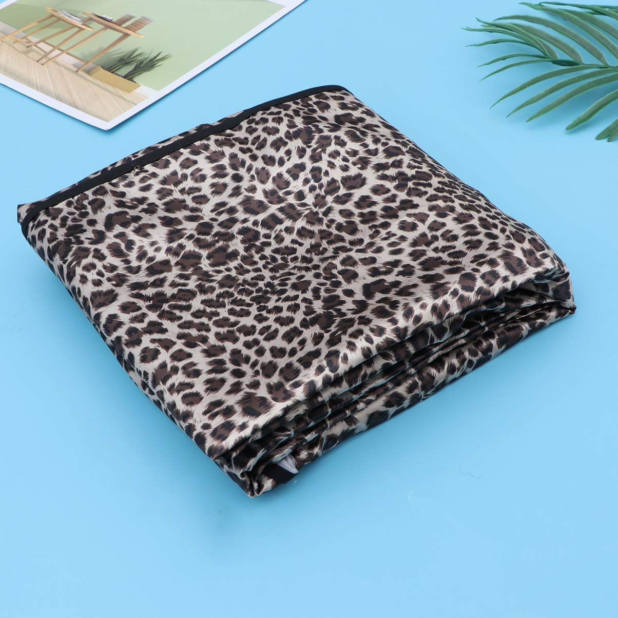 SUPVOX Leopard Print Hairdressing Cloth Hair Cutting Cape Waterproof Salon Styling Apron 63X57 Inch Adjustable Drape for Hair Dye Perm and Grooming