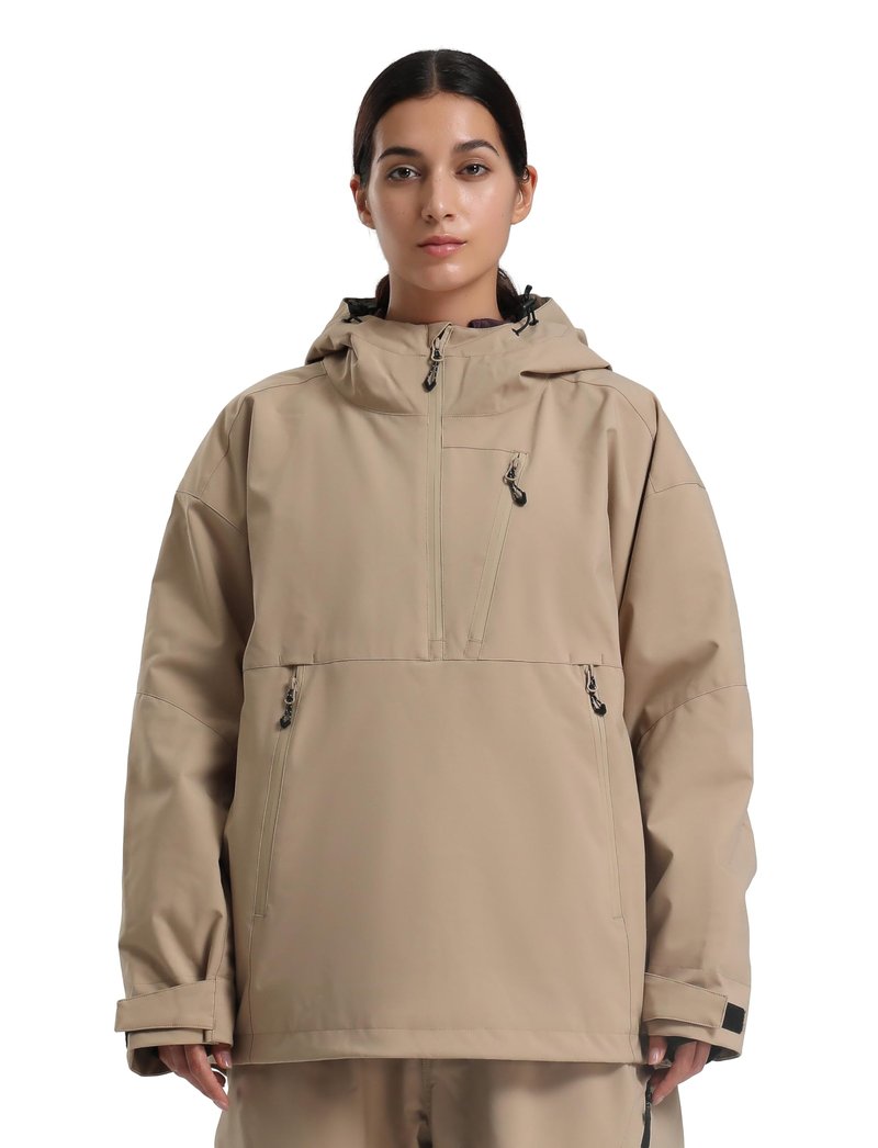GSOU SNOW Women's Snowboard Jacket Baggy Ski Jackets Waterproof Snow Hooded Coat Windproof Mountain Winter Outdoor Sports