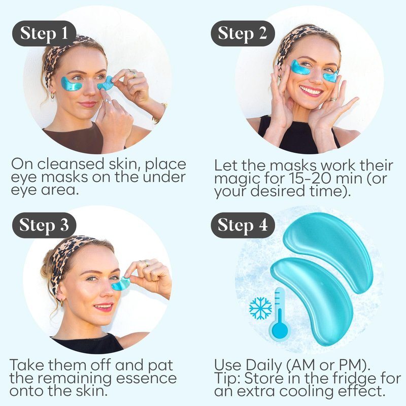 AURAE Variety Under Eye Patches (30 Pairs) - Eye Mask for Dark Circles, Puffiness & Care - Hyaluronic Acid, Green Tea, Rose, 24K Gold, Retinol & Collagen