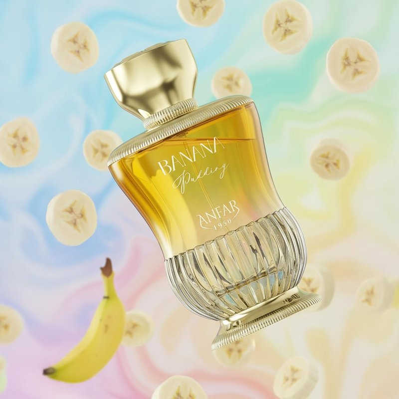 Anfar Banana Pudding Perfume for Women | Fruity Floral Fragrance with Banana, Pear & Jasmine - 3.4 oz