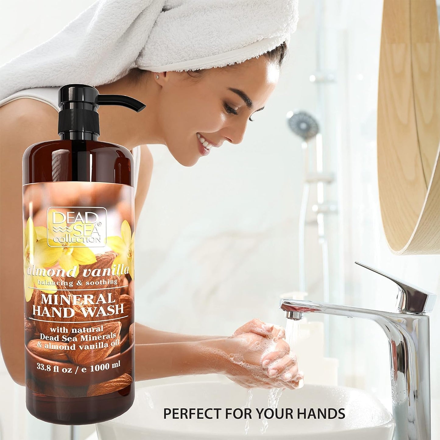 Dead Sea Collection Hand Soap Pump Hemp & Coconut Lime - Moisturizing Hand Wash with Dead Sea Minerals - Cleanses & Refreshes with Hemp - Coconut, Lime Oils, Pack of 2 (33.8 Fl Oz Each)